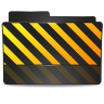Folder Black Caution Icon 96x96 png